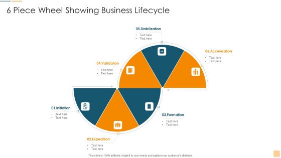 6 Piece Wheel Showing Business Lifecycle Ppt Professional Samples PDF