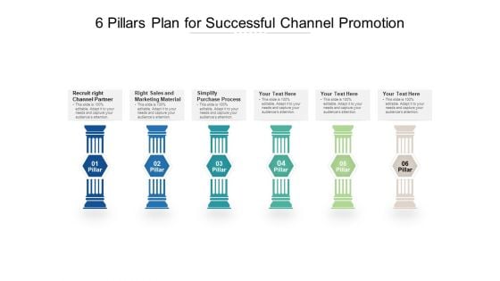 6 Pillars Plan For Successful Channel Promotion Ppt PowerPoint Presentation Icon Objects PDF