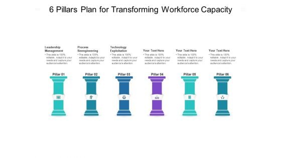 6 Pillars Plan For Transforming Workforce Capacity Ppt PowerPoint Presentation Outline Backgrounds PDF