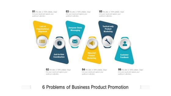 6 Problems Of Business Product Promotion Ppt PowerPoint Presentation File Slide Download PDF