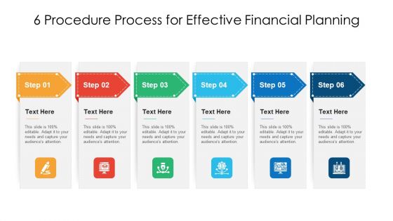 6 Procedure Process For Effective Financial Planning Ppt PowerPoint Presentation File Model PDF