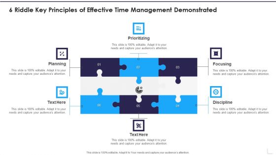 6 Riddle Key Principles Of Effective Time Management Demonstrated Topics PDF