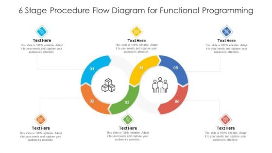 6 Stage Procedure Procedure Flow Diagram For Functional Programming Ppt PowerPoint Presentation File Design Templates PDF