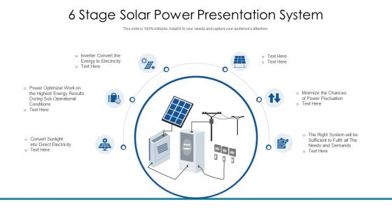 6 Stage Solar Power Presentation System Ppt PowerPoint Presentation Gallery Slide Download PDF