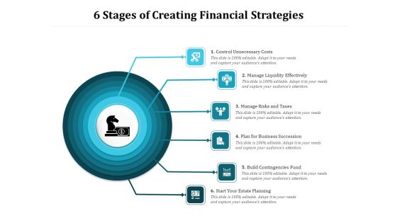 6 Stages Of Creating Financial Strategies Ppt PowerPoint Presentation Gallery Smartart PDF