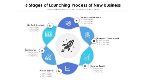 6 Stages Of Launching Process Of New Business Ppt PowerPoint Presentation File Icons PDF