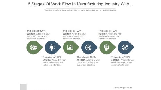 6 Stages Of Work Flow In Manufacturing Industry With Images Ppt PowerPoint Presentation Background Images 6 Stages Of Work Flow In Manufacturing Industry With Images Ppt PowerPoint Presentation Background Images