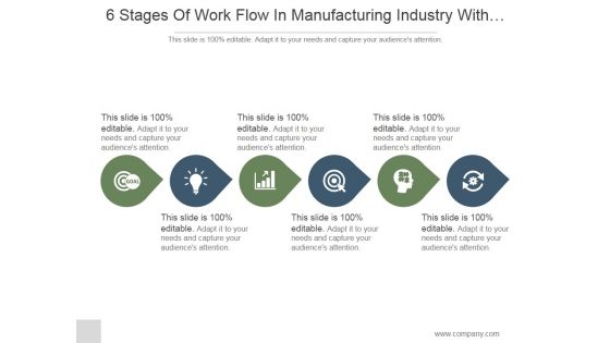 6 Stages Of Work Flow In Manufacturing Industry With Images Ppt PowerPoint Presentation Background Images