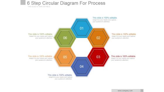6 Step Circular Diagram For Process Ppt PowerPoint Presentation Template