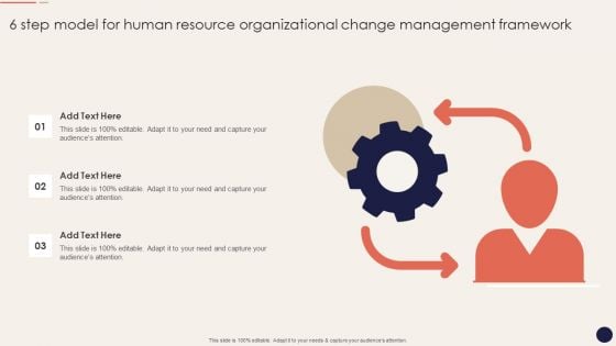 6 Step Model For Human Resource Organizational Change Management Framework Download PDF