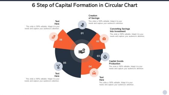 6 Step Of Capital Formation In Circular Chart Clipart PDF