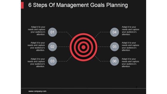 6 Steps Of Management Goals Planning Ppt PowerPoint Presentation Microsoft