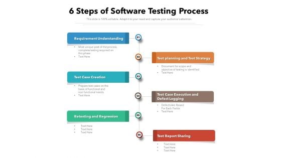 6 Steps Of Software Testing Process Ppt PowerPoint Presentation Portfolio Background Images PDF 6 Steps Of Software Testing Process Ppt PowerPoint Presentation Portfolio Background Images PDF