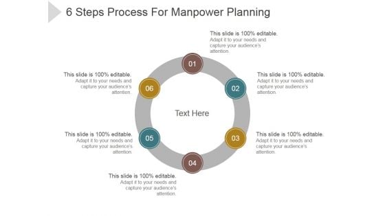 6 Steps Process For Manpower Planning Ppt PowerPoint Presentation Picture