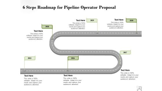 6 Steps Roadmap For Pipeline Operator Proposal Ppt PowerPoint Presentation File Styles 6 Steps Roadmap For Pipeline Operator Proposal Ppt PowerPoint Presentation File Styles