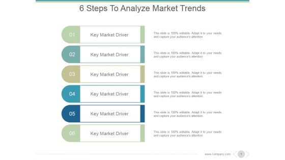 6 Steps To Analyze Market Trends Ppt PowerPoint Presentation Slides