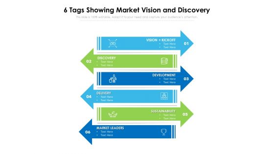 6 Tags Showing Market Vision And Discovery Ppt PowerPoint Presentation File Slide PDF