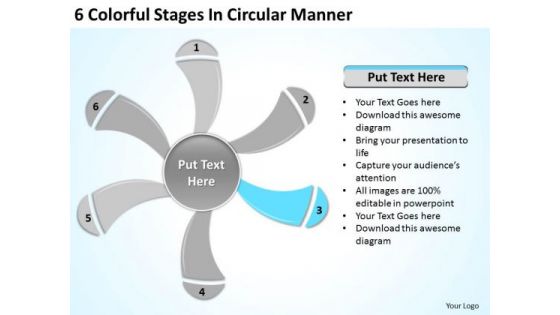 6 Colorful Stages In Circular Manner Business Plan Service PowerPoint Slides 6 Colorful Stages In Circular Manner Business Plan Service PowerPoint Slides