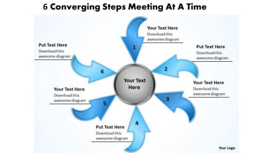 6 Converging Steps Meeting At Time Circular Flow Chart PowerPoint Slides 6 Converging Steps Meeting At Time Circular Flow Chart PowerPoint Slides