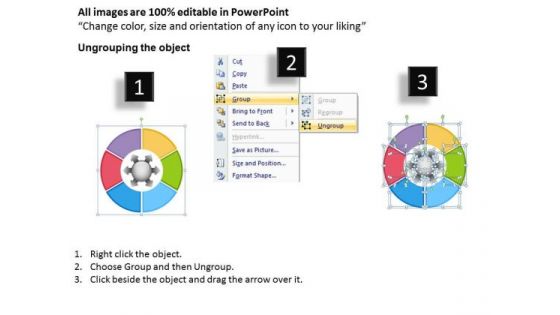 6 Distinct Views Of An Issue Circular Manner Flow Chart PowerPoint Slides