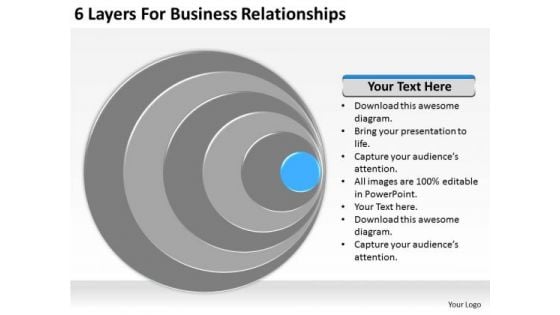 6 Layers For Business Relationships Plans PowerPoint Templates