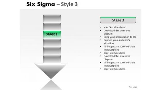 6 Stage Arrow Process Diagram PowerPoint Slides