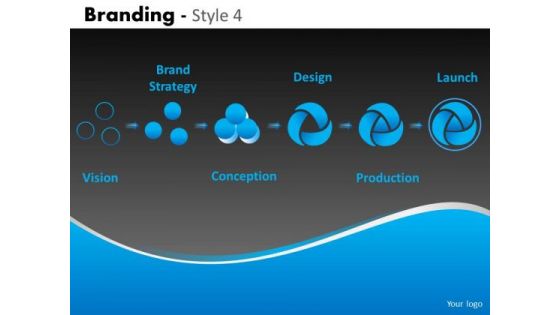 6 Stage Branding Process PowerPoint Templates Ppt Slides