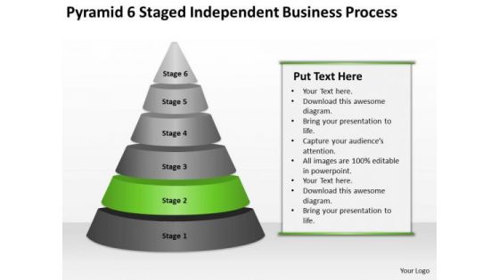 6 Staged Independent Business Process Ppt How To Develop Plan PowerPoint Templates