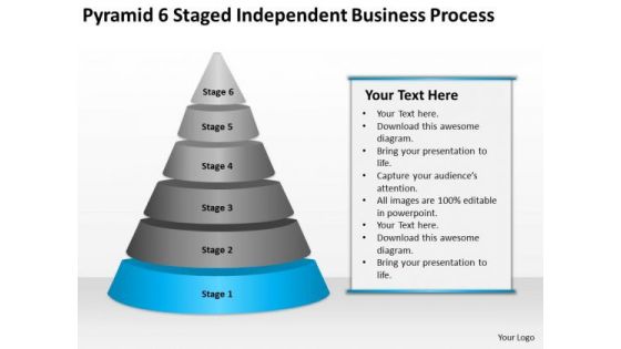 6 Staged Independent Business Process Ppt Start Up Plan Template PowerPoint Slides