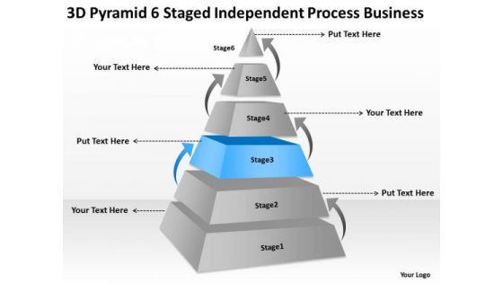 6 Staged Independent Process Business Ppt How To Make Plan PowerPoint Templates