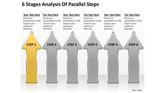 6 Stages Analysis Of Parallel Steps Business Plan PowerPoint Slides