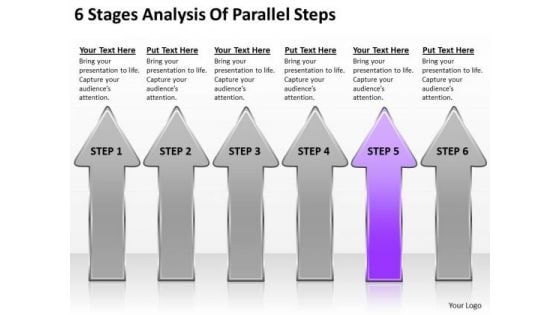 6 Stages Analysis Of Parallel Steps Designing Business Plan PowerPoint Templates