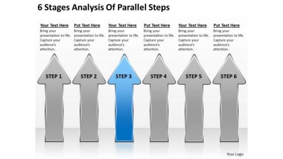 6 Stages Analysis Of Parallel Steps Writing Business Plan PowerPoint Slides