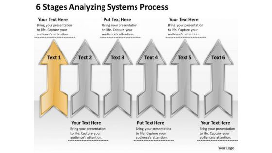 6 Stages Analyzing Systems Process Format Business Plan PowerPoint Slides