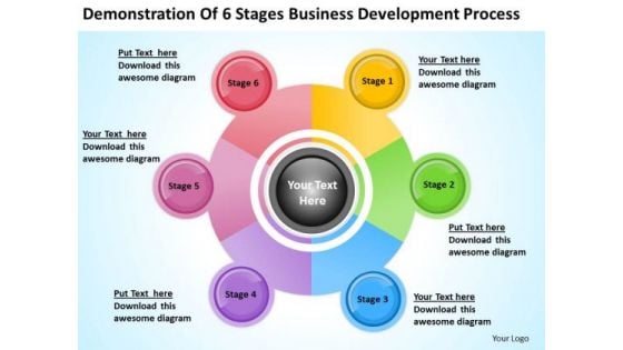 6 Stages Business Development Process Ppt Plan Outline PowerPoint Templates