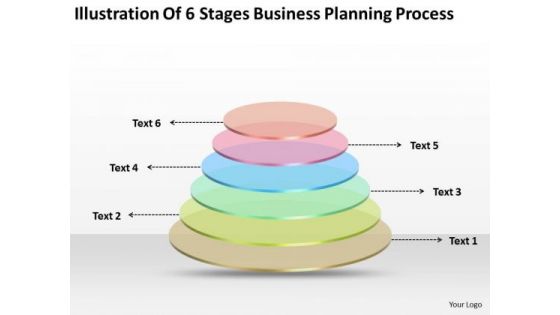 6 Stages Business Planning Process Writing Small PowerPoint Slides