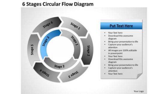 6 Stages Circular Flow Diagram Ppt Business Plan PowerPoint Templates