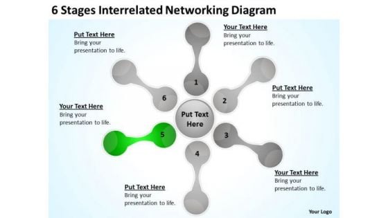 6 Stages Interrelated Networking Diagram Ppt How To Form Business Plan PowerPoint Templates