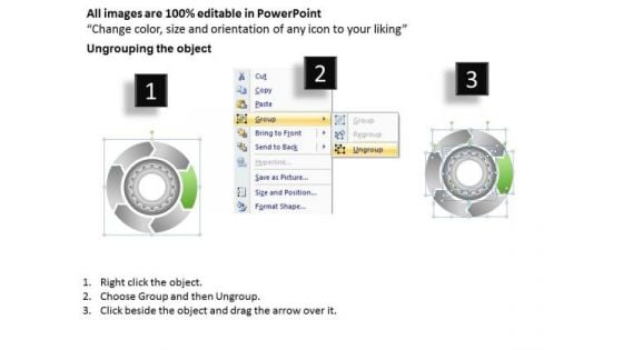 6 Stages Multicolored Gears Mechanism Development It Business Plan PowerPoint Slides