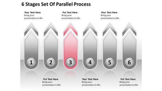 6 Stages Set Of Parallel Process Business Plan Steps PowerPoint Slides