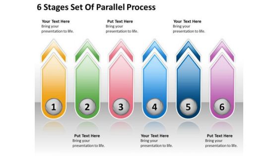 6 Stages Set Of Parallel Process Business Plans Samples PowerPoint Slides