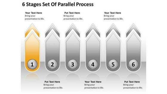 6 Stages Set Of Parallel Process Forma Business Plan PowerPoint Templates