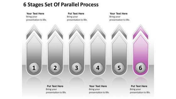 6 Stages Set Of Parallel Process Ppt Outline Business Plan PowerPoint Templates