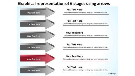 6 Stages Using Arrows Executive Summary Example Business Plan PowerPoint Slides