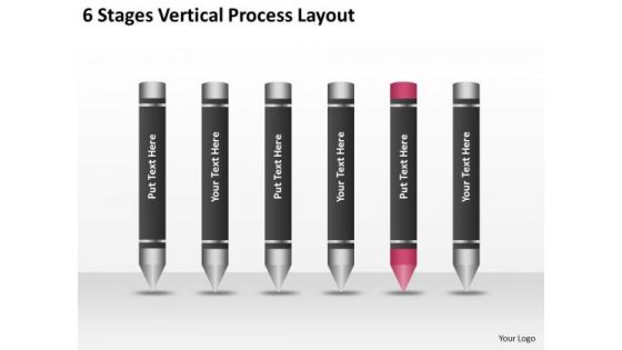 6 Stages Vertical Process Layout Ppt Business Plan For Non Profit PowerPoint Slides