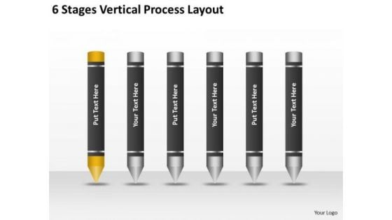 6 Stages Vertical Process Layout Ppt Business Plan Forms PowerPoint Templates