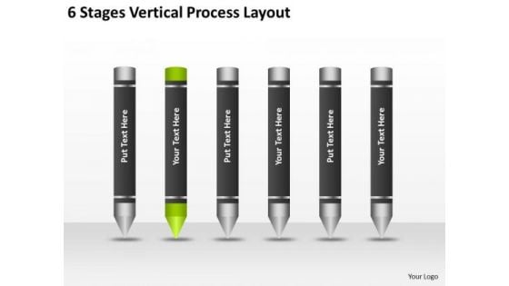 6 Stages Vertical Process Layout Ppt Buy Business Plan PowerPoint Slides