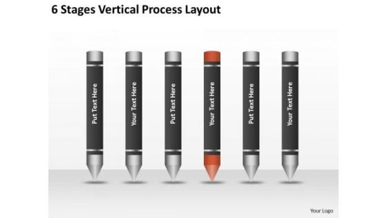 6 Stages Vertical Process Layout Ppt Template Business Plan PowerPoint Slides