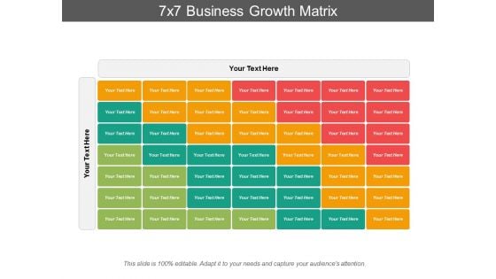 7X7 Business Growth Matrix Ppt PowerPoint Presentation Outline Graphics