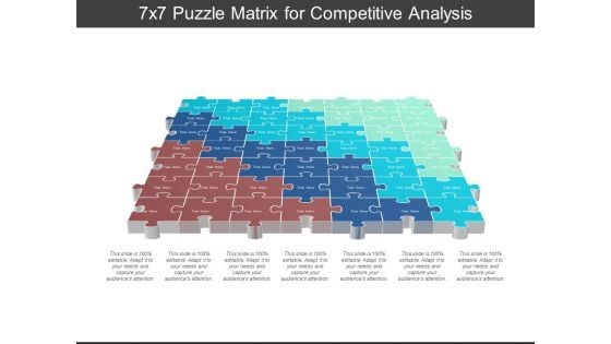 7X7 Puzzle Matrix For Competitive Analysis Ppt PowerPoint Presentation Inspiration Template